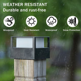 Hjemix | Viewsun Solcelle Postlys 4 Pakke - Vanntette Led Hekkslys For 4X4, 5X5, 6X