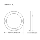 Hjemix | Sincelight Pir Led Bevegelsessensor Taklampe, 18W Ultrathin, Varm Hvit, Skumringslys