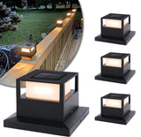 Hjemix | Viewsun Solcelle Postlys 4 Pakke - Vanntette Led Hekkslys For 4X4, 5X5, 6X