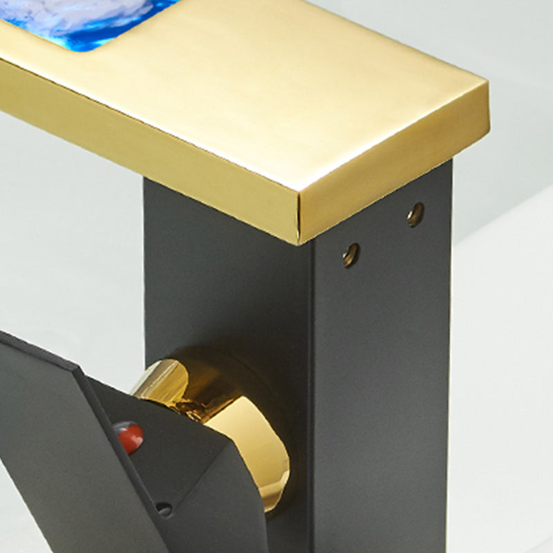 Hjemix | Moderne vannfall tut baderom vask med LED messing baderom vask