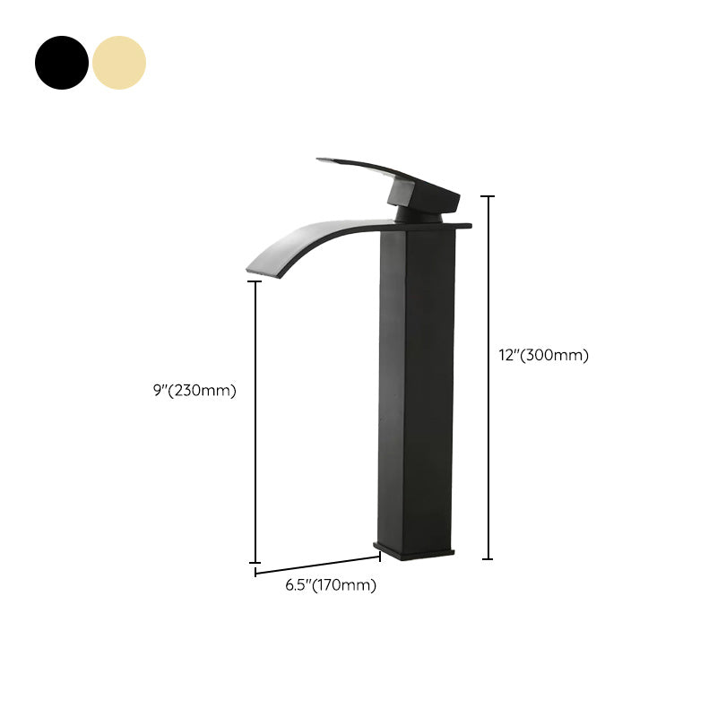 Hjemix | Moderne vannfall tut baderom vask med LED messing baderom vask