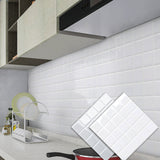 Hjemix | Hvit Mosaic Peel & Stick Flis Vanntett Kjøkken Backsplash Tapet