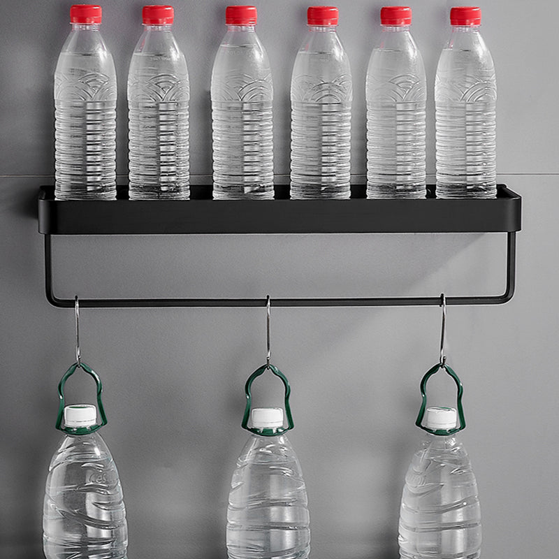 Hjemix | Matt svart badsett Moderne 1/2 - Stykke Rustfritt stål badhylde