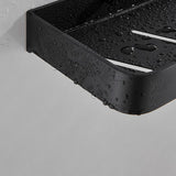 Hjemix | Matt svart badsett Moderne 1/2 - Stykke Rustfritt stål badhylde