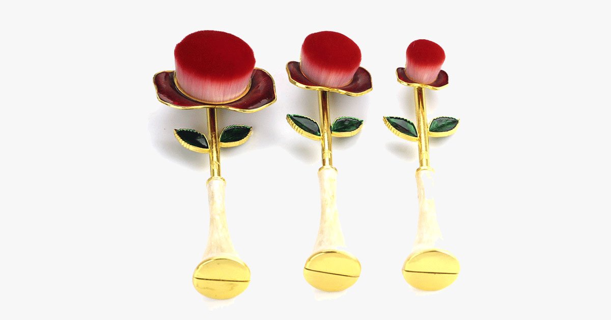 Hjemix | Rose Beauty Flawless Face Oval Brush Set