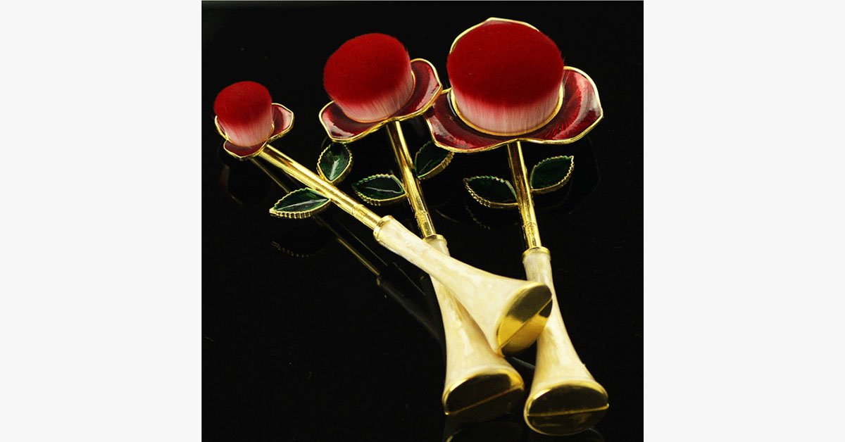 Hjemix | Rose Beauty Flawless Face Oval Brush Set