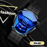 Hjemix | Menns Diamant Stil Kvarts Ur