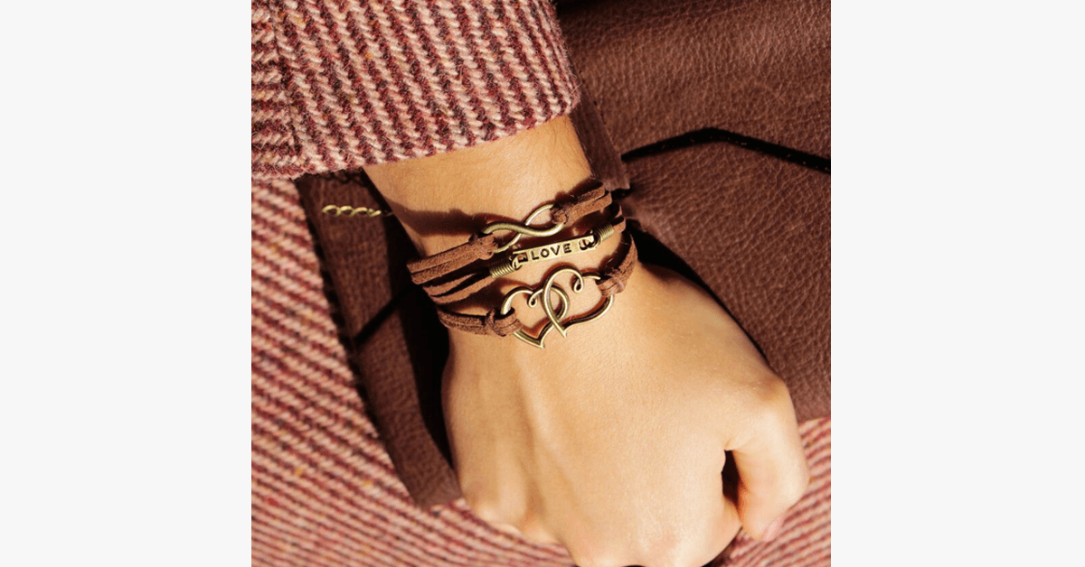 Hjemix | Vintage Dobbel Hjertearmbånd