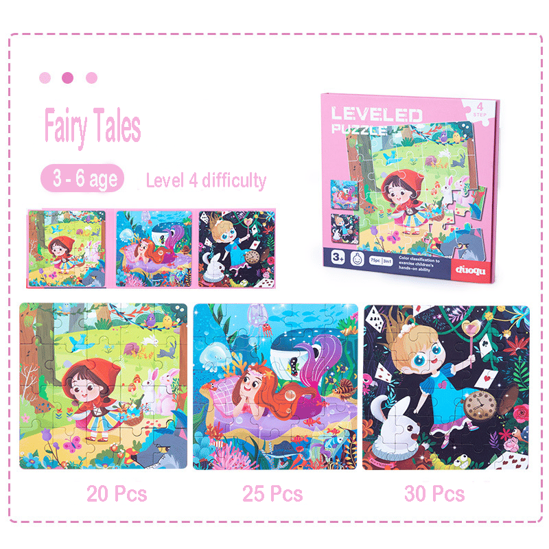 Hjemix | Tre 3-i-1 Magnetisk Avansert Falt Puslespill