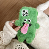 Hjemix | Morsom tungsten ut plush telefonholder for iPhone