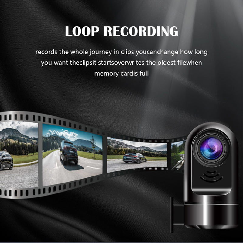 Hjemix | 1080P HD Mini ADAS Dashcam med 360° rotasjonsfunksjon
