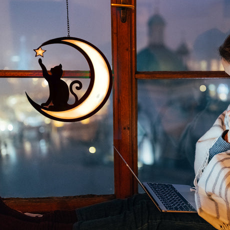 Hjemix | Moon Black Cat Dekorasjoner