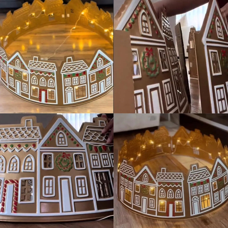 Hjemix | LED Pepperkakehus Juletre Krage Tre Skjørt