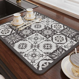 Hjemix | Retro Hurtigtørkende Vanntett Matte for Kjøkken-Bar-benkeplater