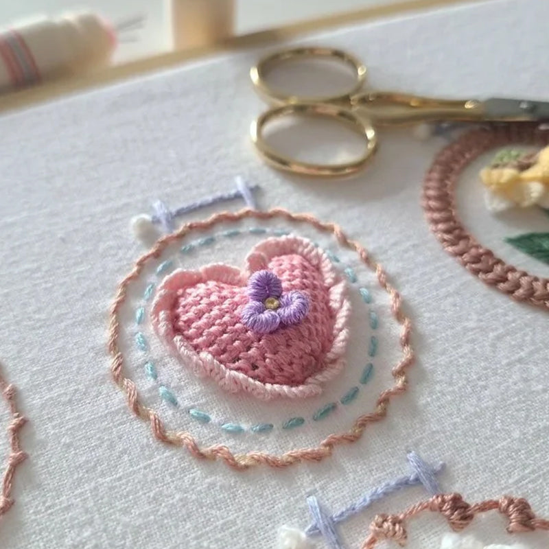 Hjemix | Lite Blomster Ramme Stitch Sett