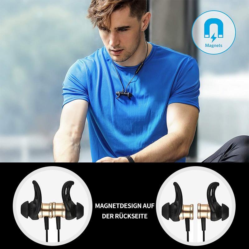 Hjemix | Bluetooth-Hodetelefoner, Stereo In-Ear Hodetelefoner, Sikker Passform For Sport, Treningssenter, Reise (Vanntett, Støyreduserende Mikrofon)