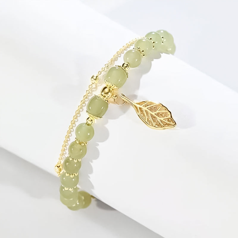 Hjemix | Hetian Jade Armbånd med Blad