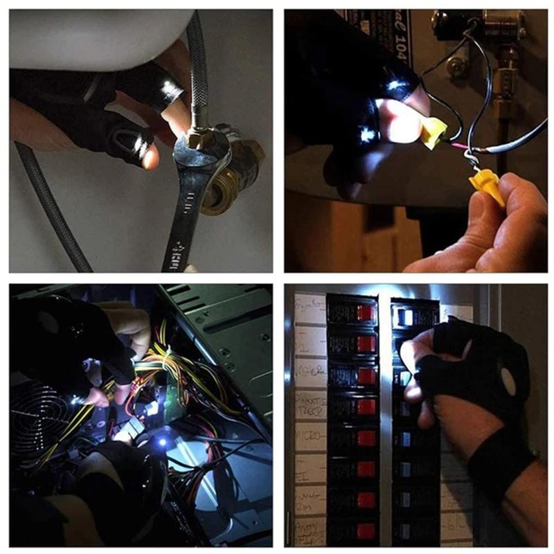 Hjemix | LED-hansker med vanntett belysning