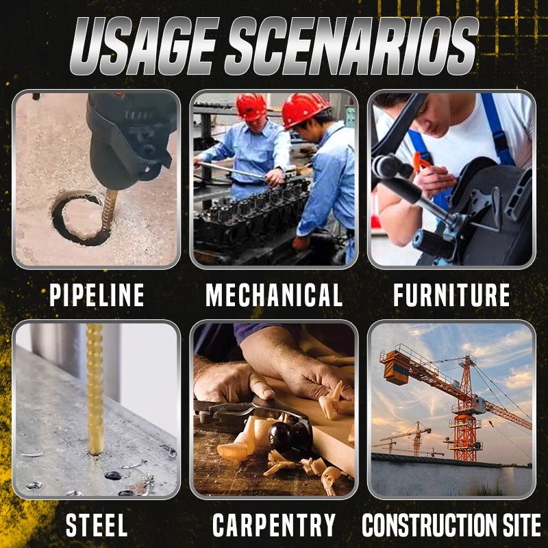 Hjemix | Titanbelagte høyhastighetsstålbits med tagger (6 stk.)