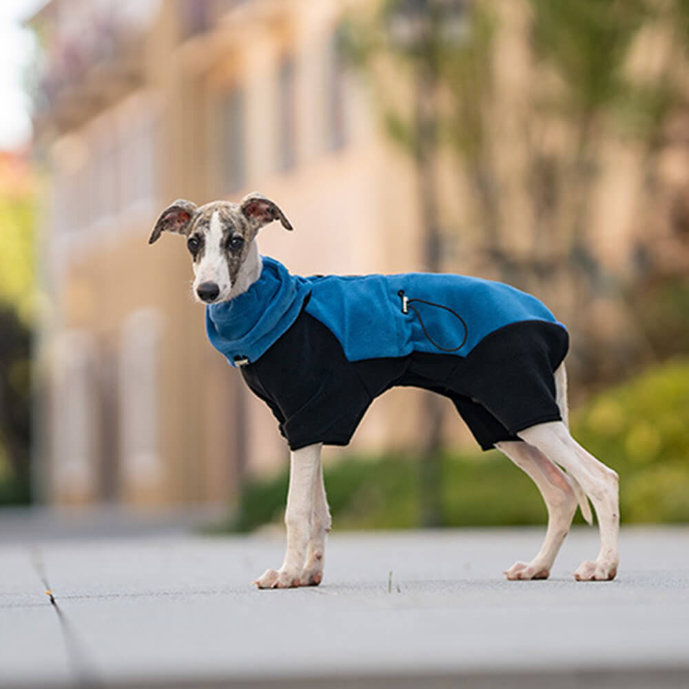 Hjemix | Full Protection Polar Fleece Hundedress med Avtagbar Krage