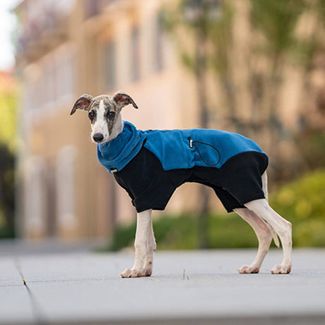 Hjemix | Full Protection Polar Fleece Hundedress med Avtagbar Krage