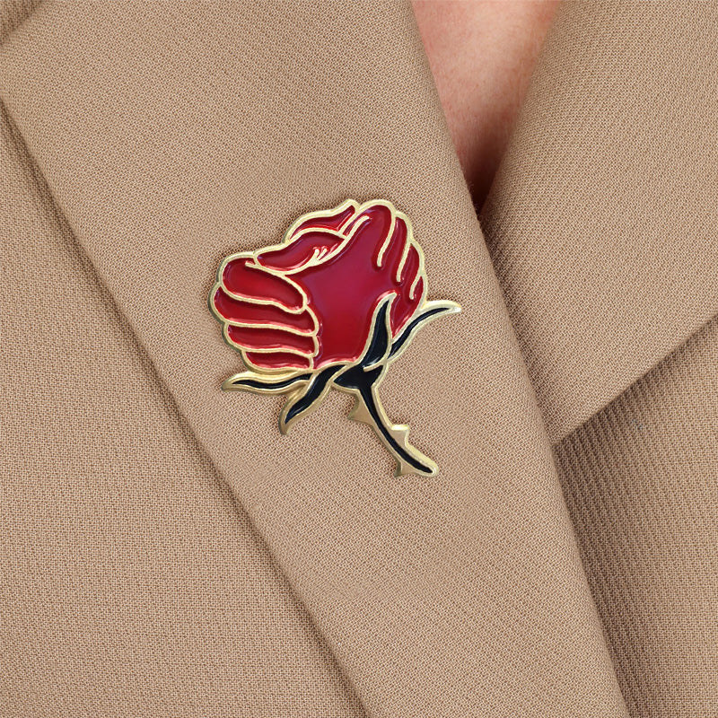 Hjemix | Rose Resilience Emalje Krage Pin