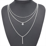 Hjemix | Multilayer Pendant Lang Kjede Halskjede