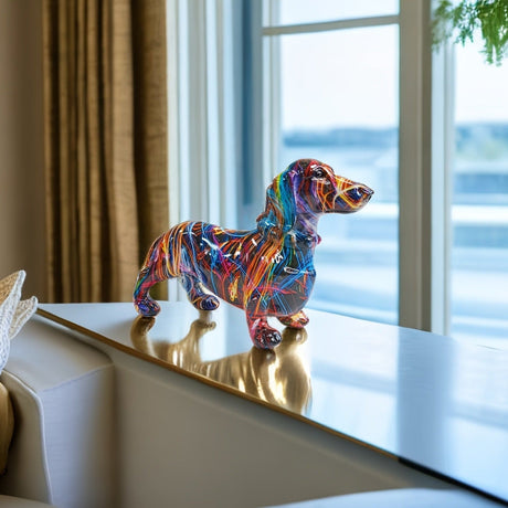 Hjemix | Graffiti Dachsund Skulptur
