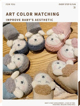 Hjemix | Baby Cartoon Plush Cotton Barne Sko