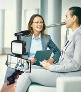 Hjemix | Profesjonelt Videomikrofonsett med Stativ og LED Videolys