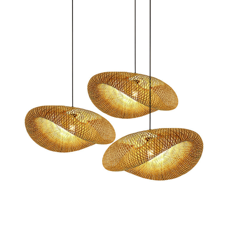 Hjemix | Rattanvevd Bambus - Pendellampe - Led - Lys