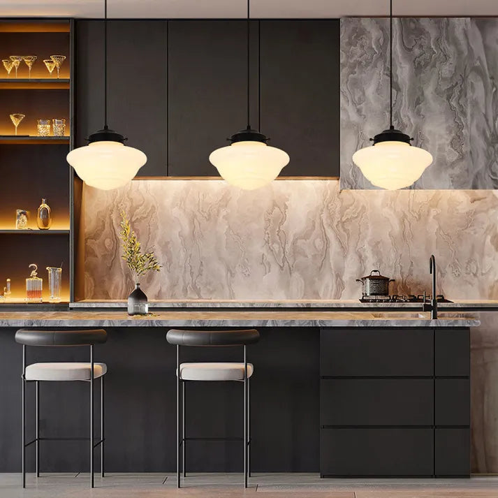 LumiNéo – Modern Geometrisk Oppheng i Frostet Glass