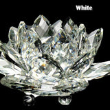 Hjemix | 80Mm Kvarts Krystaller Lotusblomst Håndverk Glass Fengshui Ornamenter Helbredende Krystaller Hjem Fest Wicca Dekorasjon Yoga Gaver Suvenir
