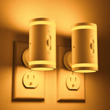 Hjemix | Kindeep Amber Nattlys Med Dusk Til Dawn Sensor, Dimmbar 5-120Lm, 2 Pakke For Soverom &