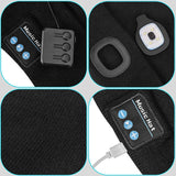 Hjemix | Bluetooth Lue Lys Trådløse Hodetelefoner