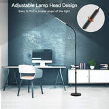 Hjemix | Nxone Justerbar Led Gulvlampe, Svart, Moderne Leselys Med 4 Farger & Stegløs Lysstyrke