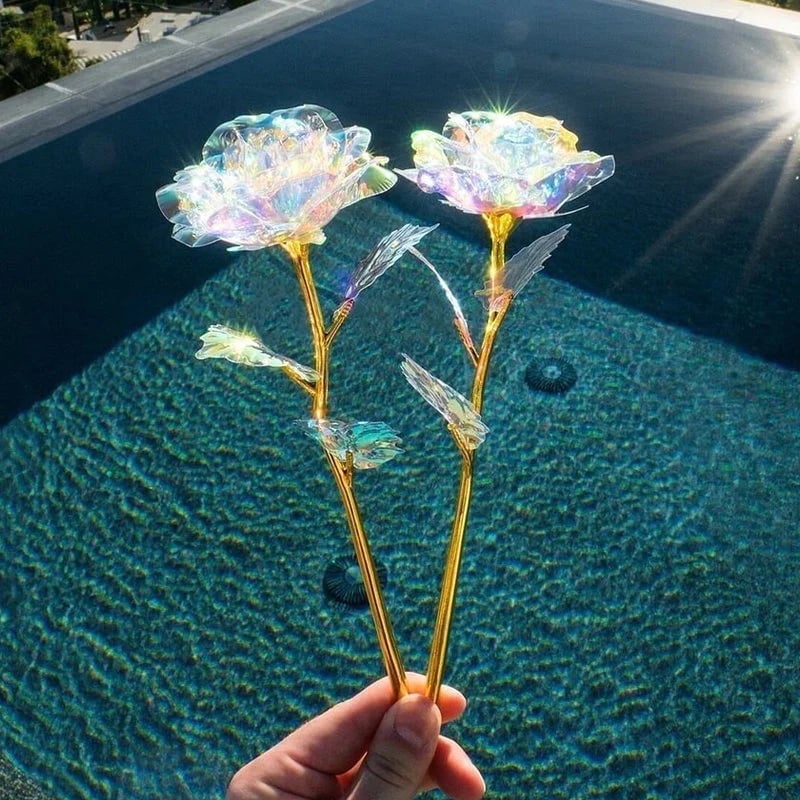 Hjemix | Til Gaven Til Dine Kjære - Fargerik Glassrose