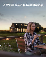 Hjemix | 16 Pakke Solcelle Deck Lys - Vanntett Led Gjerde Lys For Hage, Terrasse, Trapp, Svart