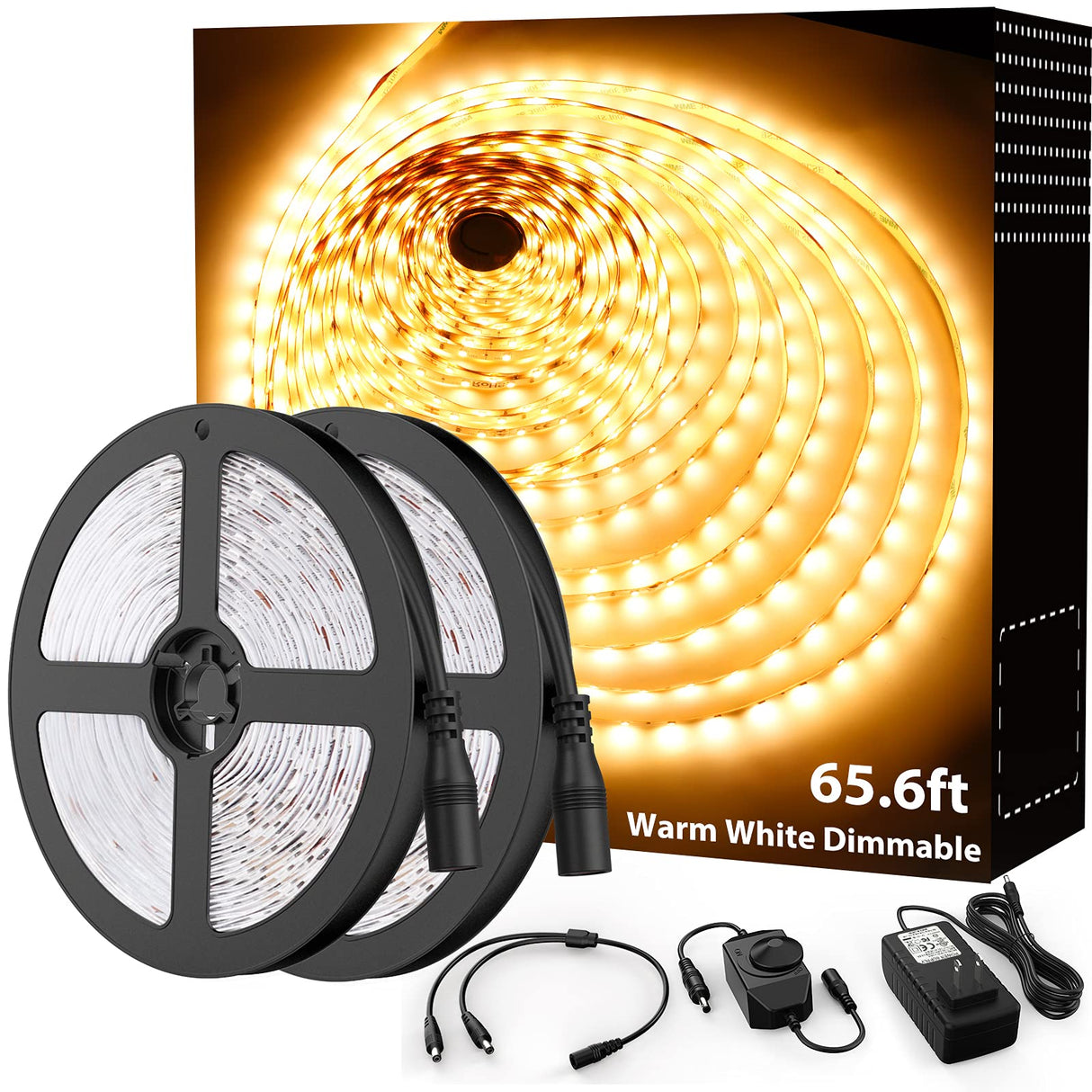 Hjemix | Onforu 20m Varm Hvit Led Strips, Dimmbar 3000K, 1200 Leds For Hjem