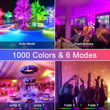 Hjemix | Monococo 25W Rgb Led Flomlys 4 Pakke, Vanntette Fargeendrende Lys Med Fjernkontroll
