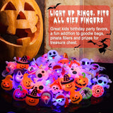 Hjemix | LED Lyskilde Halloween Glødende Ring - Sett med 50stk