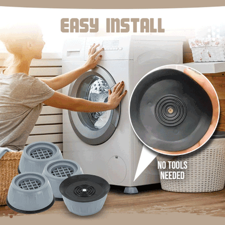 Hjemix | Vibrasjonsfrie vaskemaskinføtter - 4 stk