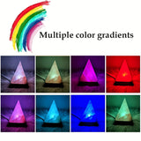 Hjemix | Saltlampe - Håndlaget Himalaya saltlampe med 8-farge skiftende LED, USB-drevet