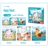 Hjemix | Tre 3-i-1 Magnetisk Avansert Falt Puslespill