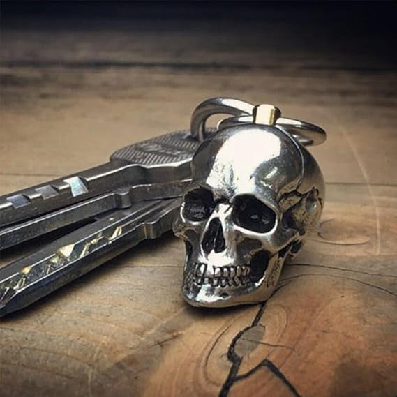 Hjemix | Piston Kunst Hodeskalle Nøkkelring