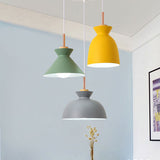 Hjemix | AuroraLite Nordic Pendant Lamp | Metal Design | 1-Light | Modern Color Options