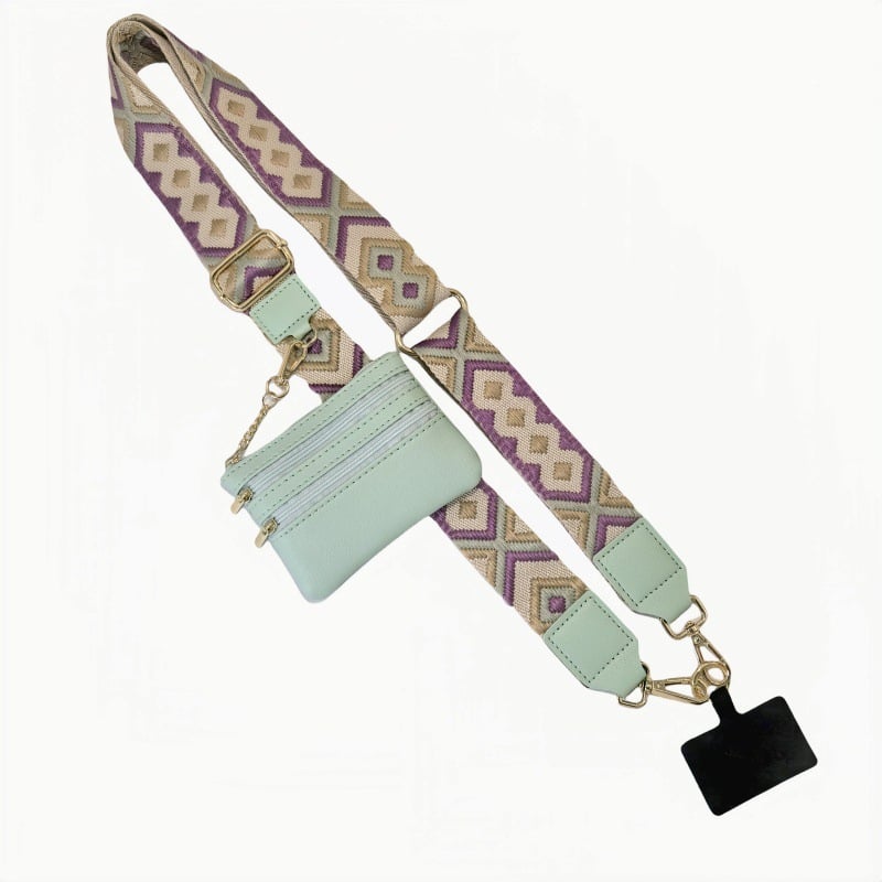 Hjemix | Justerbar telefon lanyard crossbody stropp med lommebok
