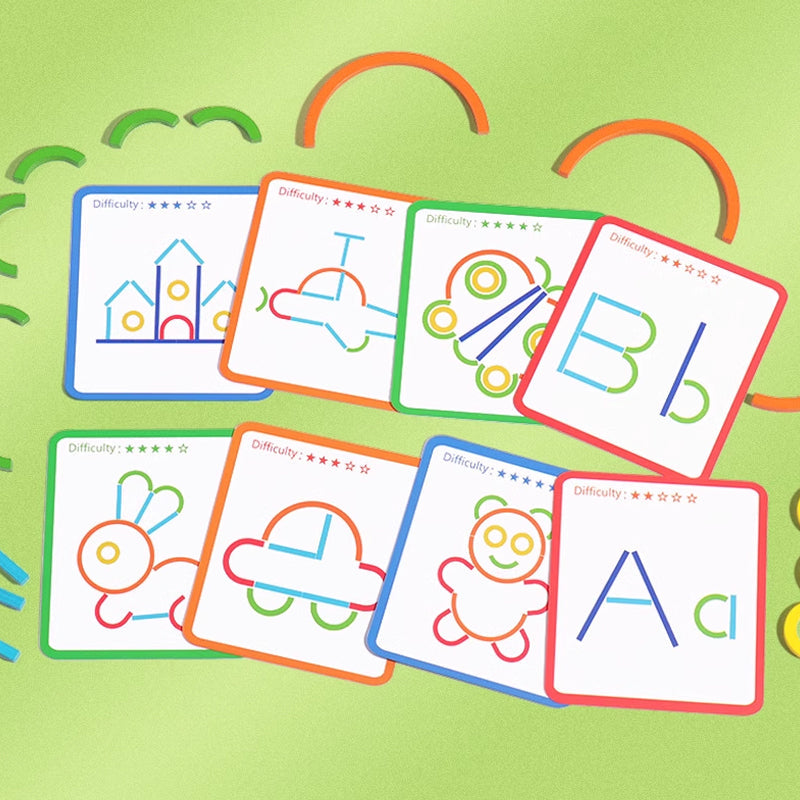 Hjemix | Montessori Barns Puslespill Logikktrening Ring Spill