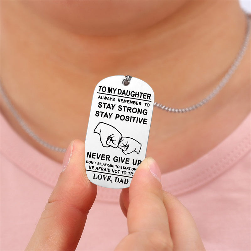 Hjemix | Engelsk alfabet rustfritt stål halskjede