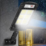Hjemix | 200W Utendørs Solenergi LED Lampe med Fjernkontroll, Bevegelses- og Dusk Sensor